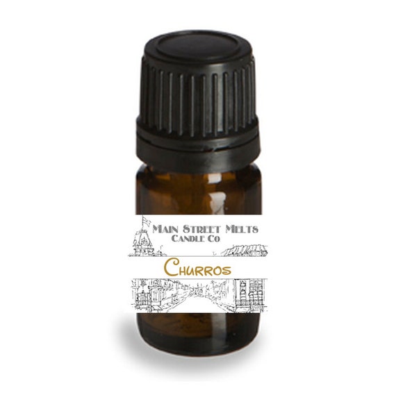 CHURROS Fragrance Oil for Diffuser Essential Oils Main Street Melts Candle Co. Disney Inspired Scents Fragrances 5mL Churro Scent Cinnamon
