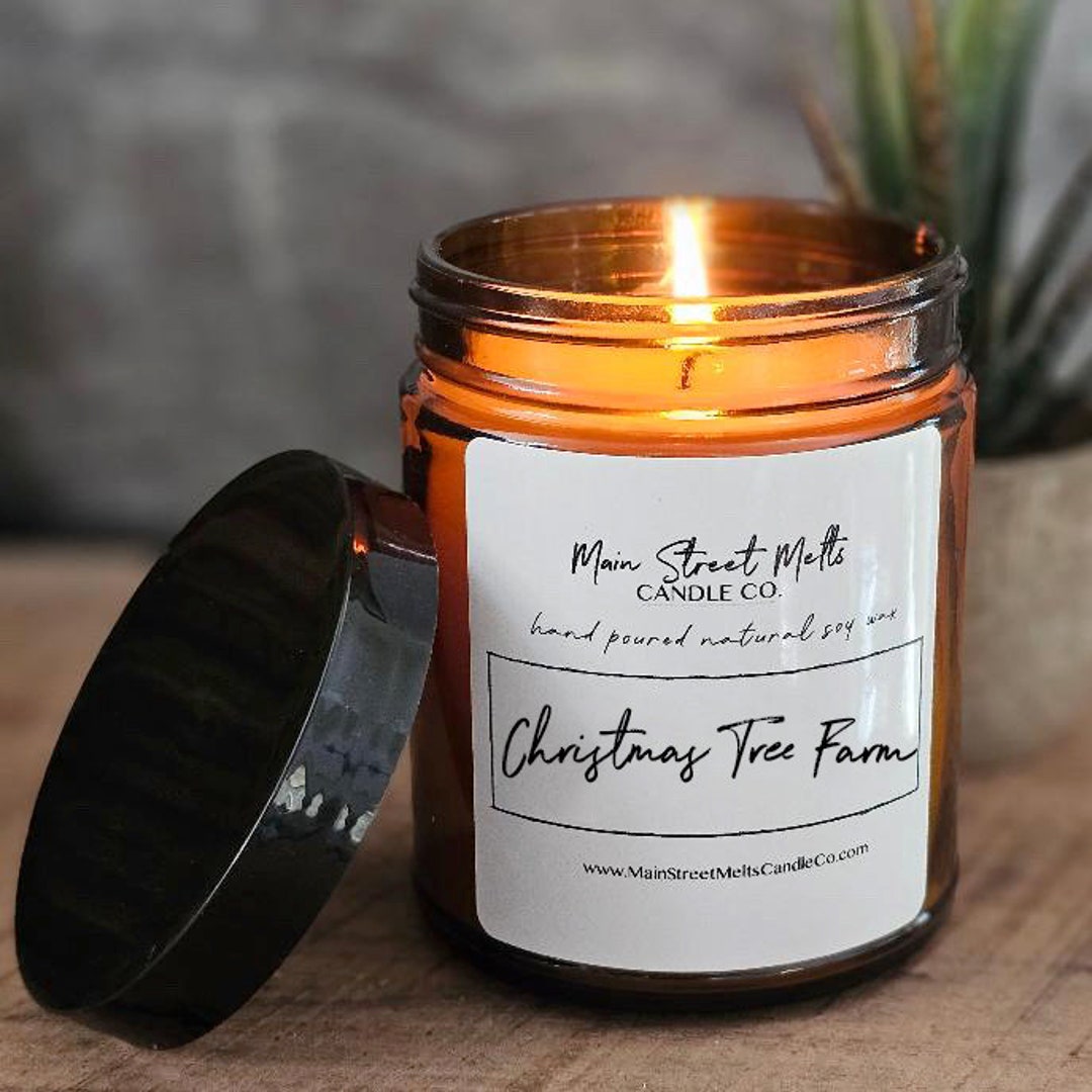 CHRISTMAS TREE FARM Candle 9oz Jar Natural Soy Wax Main Street Etsy