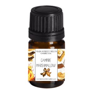 CAMPFIRE MARSHMALLOW Fragrance Oil for Diffuser Essential Oils Main Street Melts Candle Co. Disney Inspired Scents Fragrances 5mL Toasted