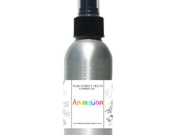 ANIMATION Fragrance Room Spray 4oz Spritz Theme Park Inspired Disney Scent fan magic gift Main Street Melts Candle Co. room body mist fruity