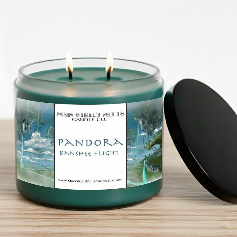 Candela profumata alla soia Pandora Banshee Flight / Disney Inspired - Fragranza Avatar 18oz