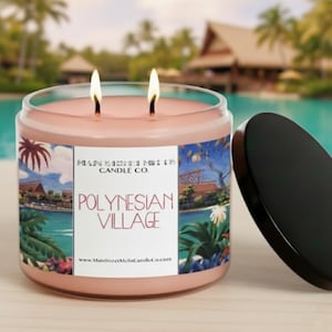 Vela de soja perfumada inspirada en la aldea polinesia/Disney - Fragancia para el vestíbulo del resort