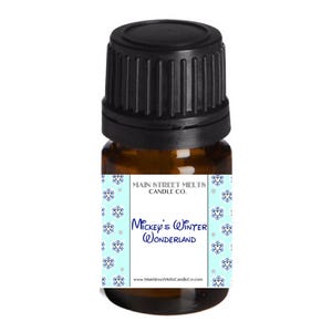 MICKEY&#39;S WINTER WONDERLAND Fragrance Oil for Diffuser Essential Oils Main Street Melts Candle Co Disney Inspired Scents Fragrances 5mL Magic