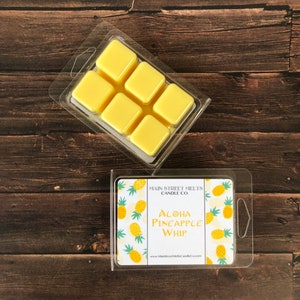 ALOHA PINEAPPLE WHIP Soy Wax Melts Disney - Inspired Candle Natural Soy Wax - Main Street Melts Candle Co. dole whip themed