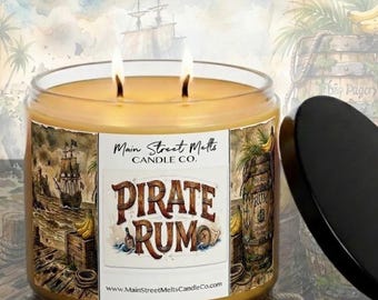 Pirate Rum | Disney Inspired Scented Soy Candle - Pirates of the Caribbean Attraction Fragrance