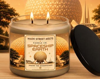 Spaceship Earth | Disney Inspired Scented Soy Candle -Theme Park Fragrance