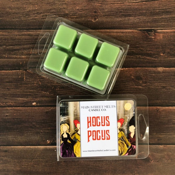 HOCUS POCUS Soy Wax Melts Disney - Inspired Candle Natural Soy Wax - Main Street Melts Candle Co. Halloween Witches Fall Melt Tart Clamshell