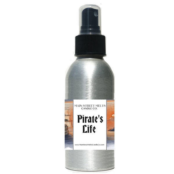 PIRATES LIFE Fragrance Room Spray 4oz Spritz Theme Park Inspired Disney Scent  magic gift Main Street Melts Candle Co. pirate Caribbean ride