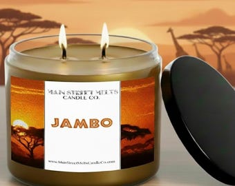 Jambo | Bougie de soja parfumée inspirée de Disney - Parfum pour le hall Animal Kingdom Lodge