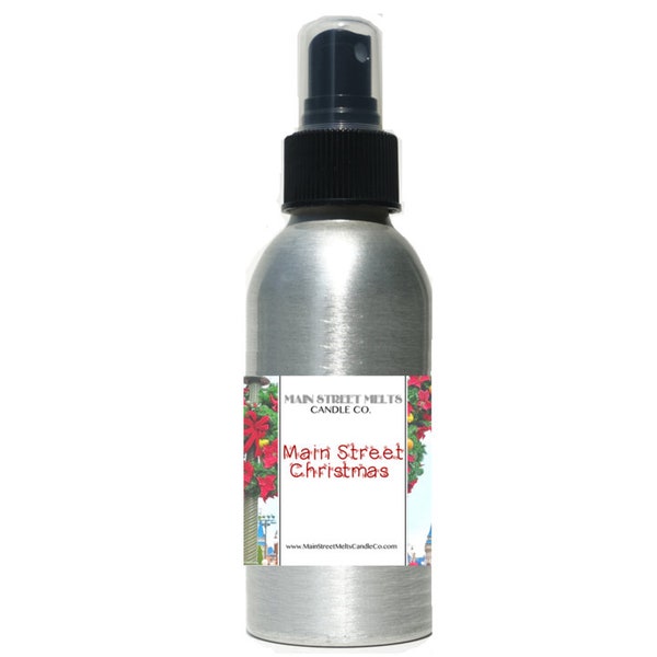 MAIN STREET CHRISTMAS Fragrance Room Spray 4oz Spritz Theme Park Inspired Disney Scent fan magic kingdom gift Main Street Melts Candle scent