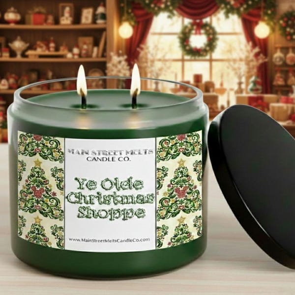 Ihr Olde Weihnachts Shoppe | Disney inspirierte duftende Sojakerze - Urlaub
