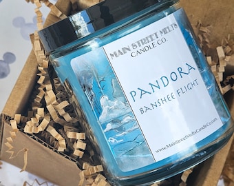 PANDORA BANSHEE FLIGHT Disney Inspired Candle 9oz Jar Natural Soy Wax Main Street Melts Candle Co. Magic Theme Park scent Flight of Passage