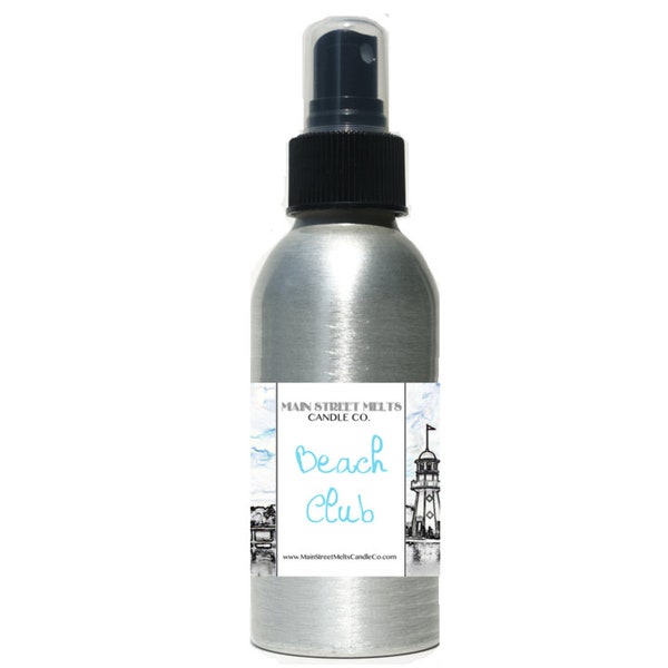 BEACH CLUB Fragrance Room Spray 4oz Spritz Theme Park Inspired Disney Scent fan magic gift Main Street Melts Candle resort lobby aloe clover