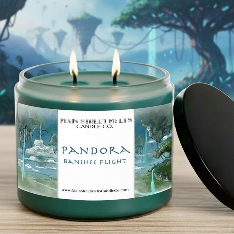 Candela profumata alla soia Pandora Banshee Flight / Disney Inspired - Fragranza Avatar immagine 1