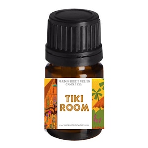TIKI ROOM Fragrance Oil for Diffuser Essential Oils Main Street Melts Candle Co. Disney Inspired Scents Fragrances 5mL Magic Kingdom