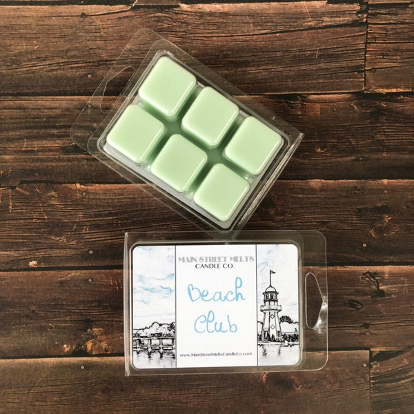BEACH CLUB Soy Wax Melt Disney Inspired Candles Natural Soy Wax - Main Street Melts Candle Co. Water Scented Theme Park inspired Yacht Club