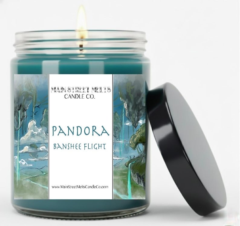 Candela profumata alla soia Pandora Banshee Flight / Disney Inspired - Fragranza Avatar 9oz