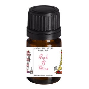 FOOD & WINE Fragrance Oil for Diffuser Essential Oils Main Street Melts Candle Co. Disney Inspired Scent Fragrances 5mL Epcot Magic Scented