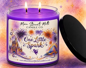 One Little Spark | Disney Inspired Scented Soy Candle - Figment Fragrance