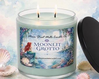 Moonlit Grotto | Disney Inspired Scented Soy Candle - Little Mermaid Fragrance