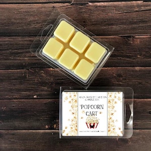 POPCORN CART Sojawachs schmelzen Disney inspirierte Kerzen natürliches Sojawachs - Main Street Melts Candle Co. Inspiriert von Mickey Buttered Popcorn Themed