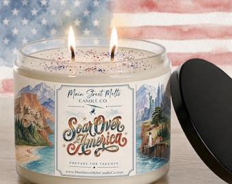 Soar Over America | Disney Inspired Scented Soy Candle - Soarin' Fragrance