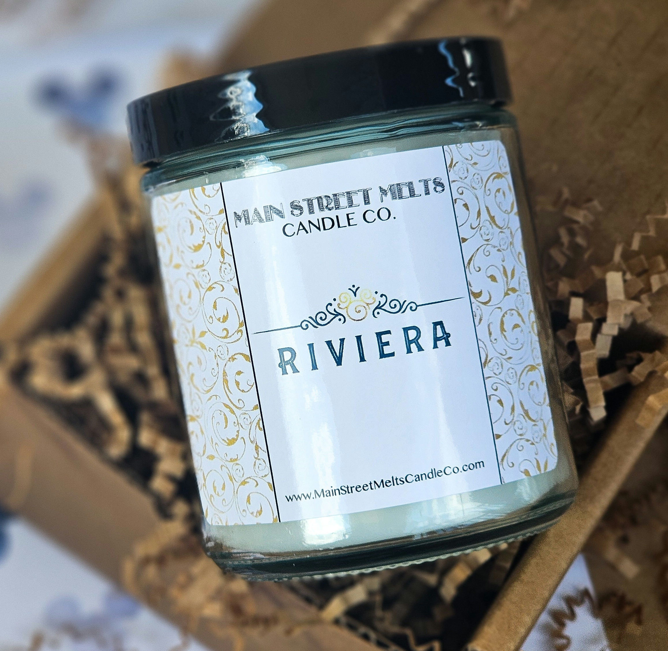 RIVIERA Disney inspiriert Kerze 9 Unzen Glas Natürliches Sojawachs Main Street Melts Candle Co