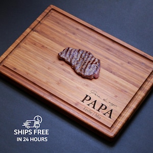 Personalized Cutting Board: Para el Mejor Papa, Engraved Gift for Papa, Abuelito, or Padrasto