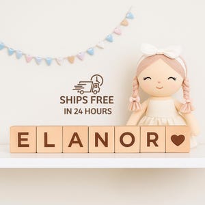 Custom Baby Name Blocks, Personalized Wooden Nursery Decor, Engraved Baby Name Gift, Custom Name Shelf Display for Boys & Girls, Wall Decor