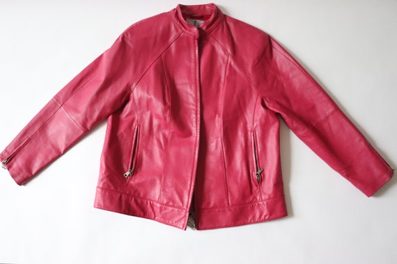 Pink Genuine Leather Jacket - image 1