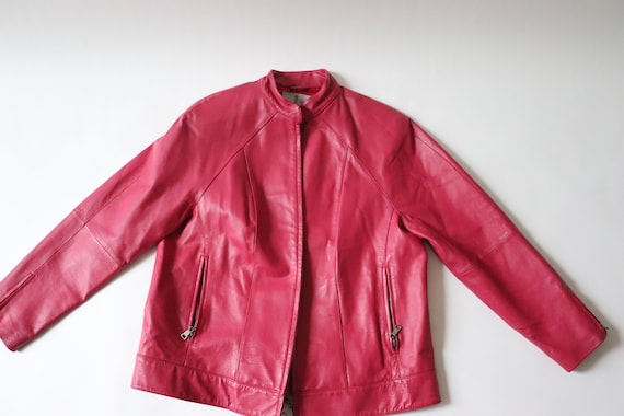 Pink Genuine Leather Jacket - image 6