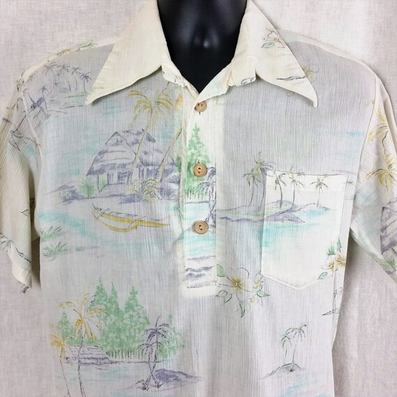 Vintage OP Pacific Sunwear 70s Hawaiian Shirt Men… - image 3