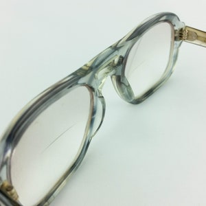 UOC 820 Eyeglasses 52-22 Gray Plastic Vintage Eyeglass Frames 4 5 3/4 Translucent image 9