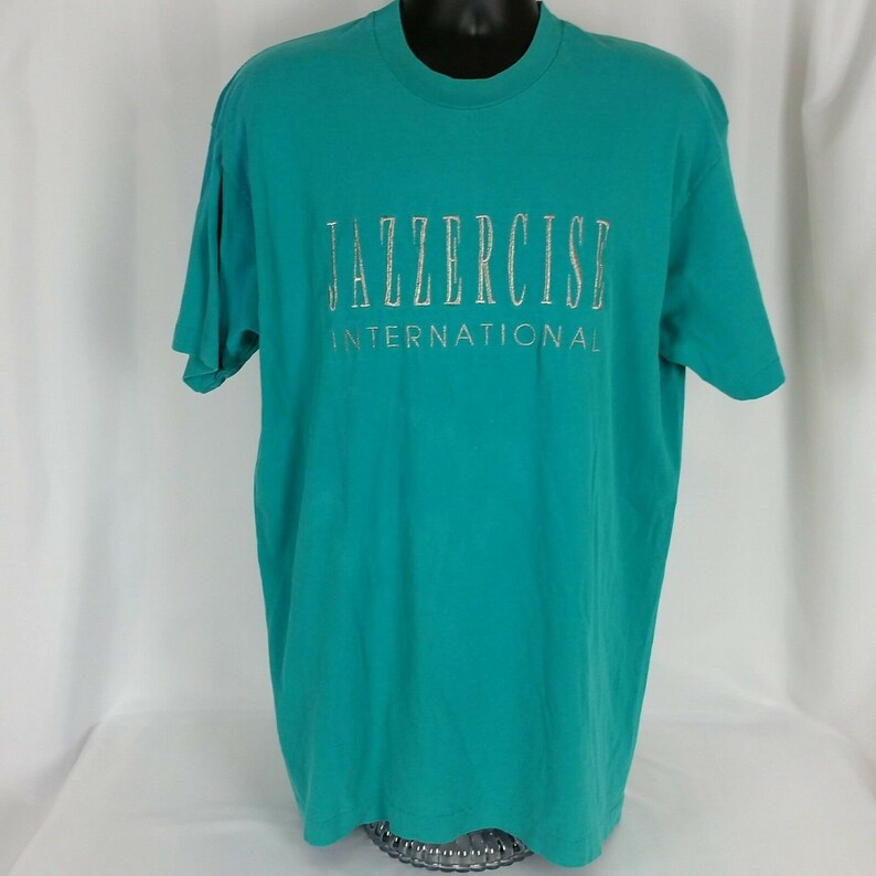 Jazzercise International Mens Tee Shirt XL Adult vintage Made in USA