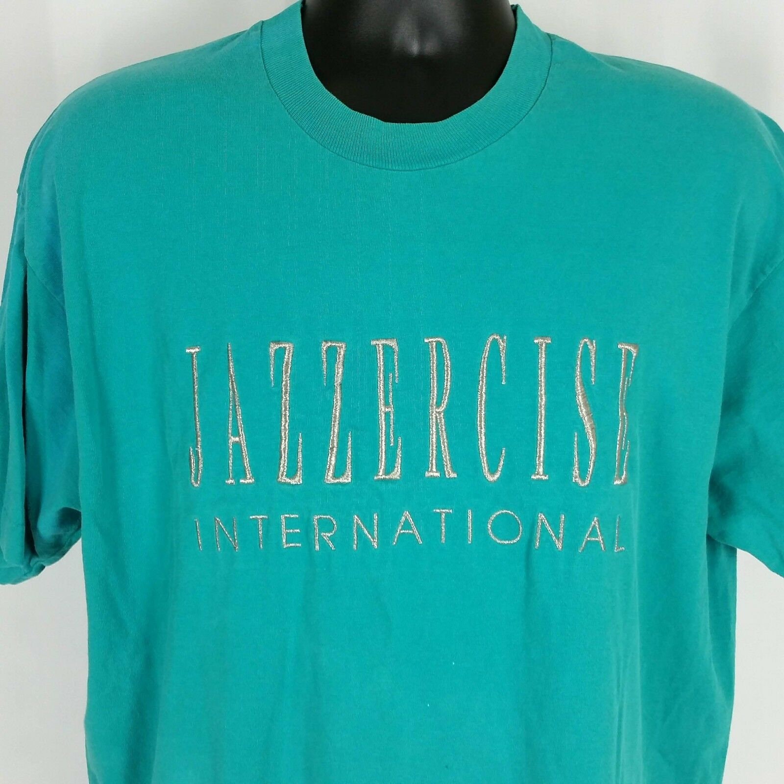 Vintage 1990s Jazzercise Graphic Tank Top Shirt / Vintage T Shirt