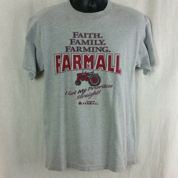 Vintage Farmall Mens Medium Gray Tee Shirt Intern… - image 2