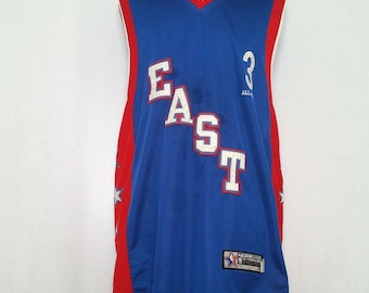 Reebok East Size 56 All Star Game Jersey Iverson Mens Blue Red Staining Vintage