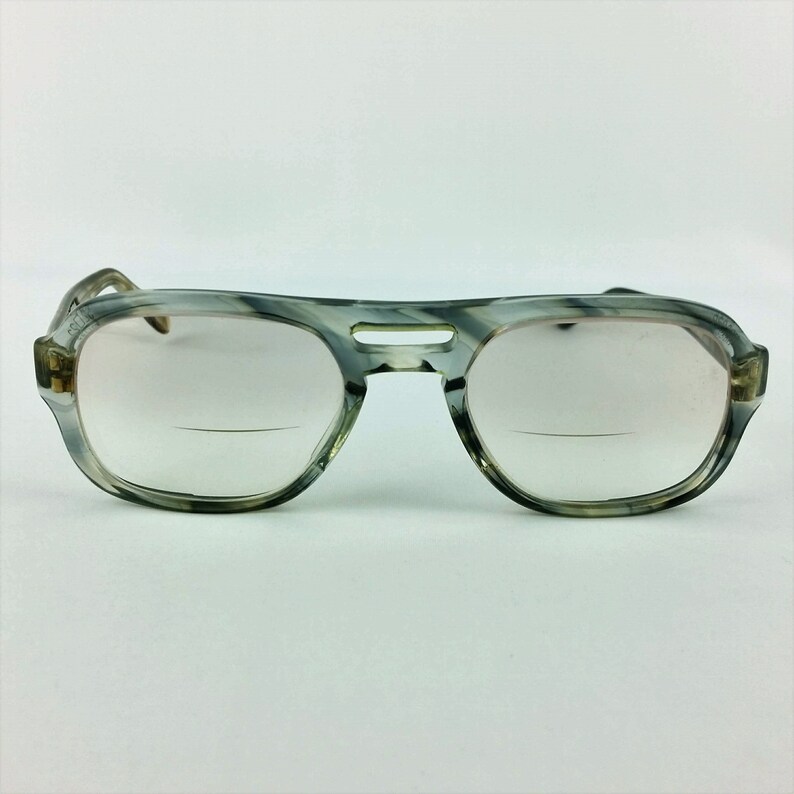 UOC 820 Eyeglasses 52-22 Gray Plastic Vintage Eyeglass Frames 4 5 3/4 Translucent image 1
