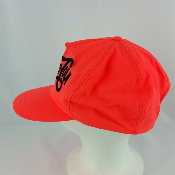 Pepsi Cola Neon Orange Snapback Nylon Hat or Cap … - image 3