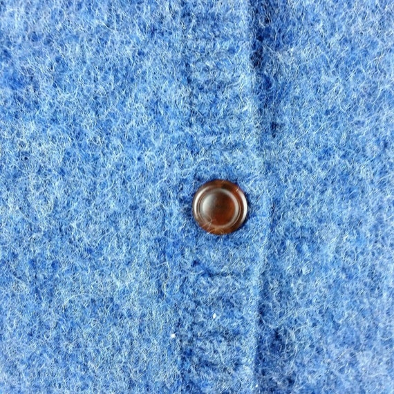 LL Bean Vintage Womens Blue Wool Vest 5 Buttons w… - image 8