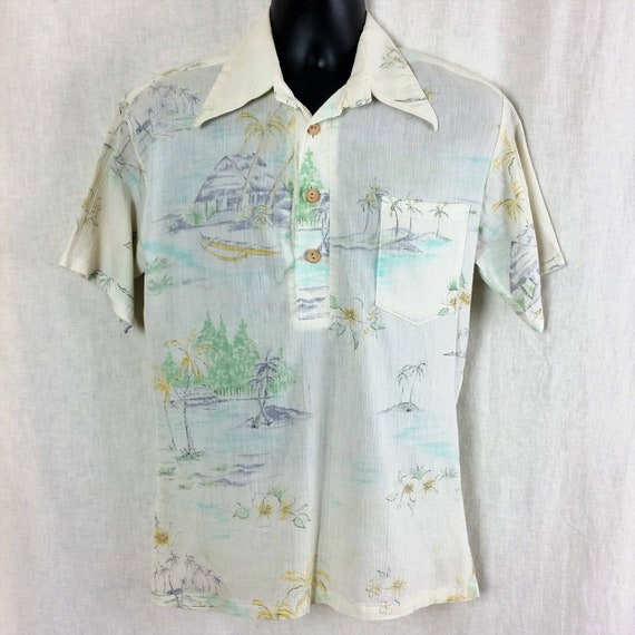 Vintage OP Pacific Sunwear 70s Hawaiian Shirt Men… - image 2