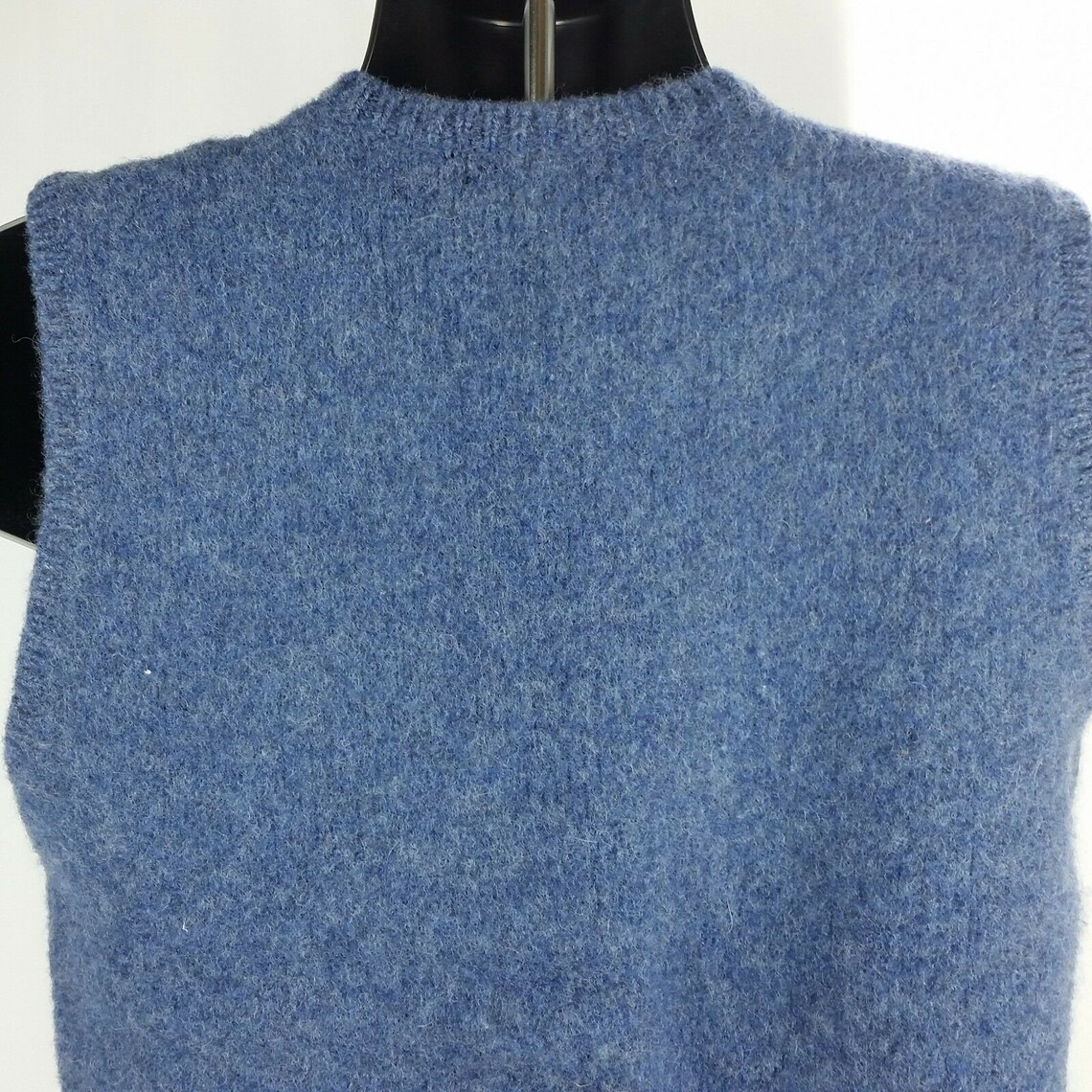 LL Bean Vintage Womens Blue Wool Vest 5 Buttons With 2 Pockets Etsy