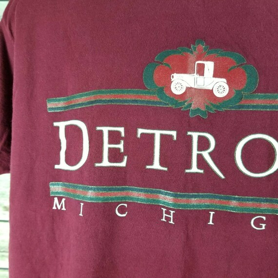 Vintage Detroit Michigan Mens Lg Souvenir Tee Shi… - image 4