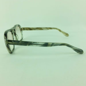 UOC 820 Eyeglasses 52-22 Gray Plastic Vintage Eyeglass Frames 4 5 3/4 Translucent image 4