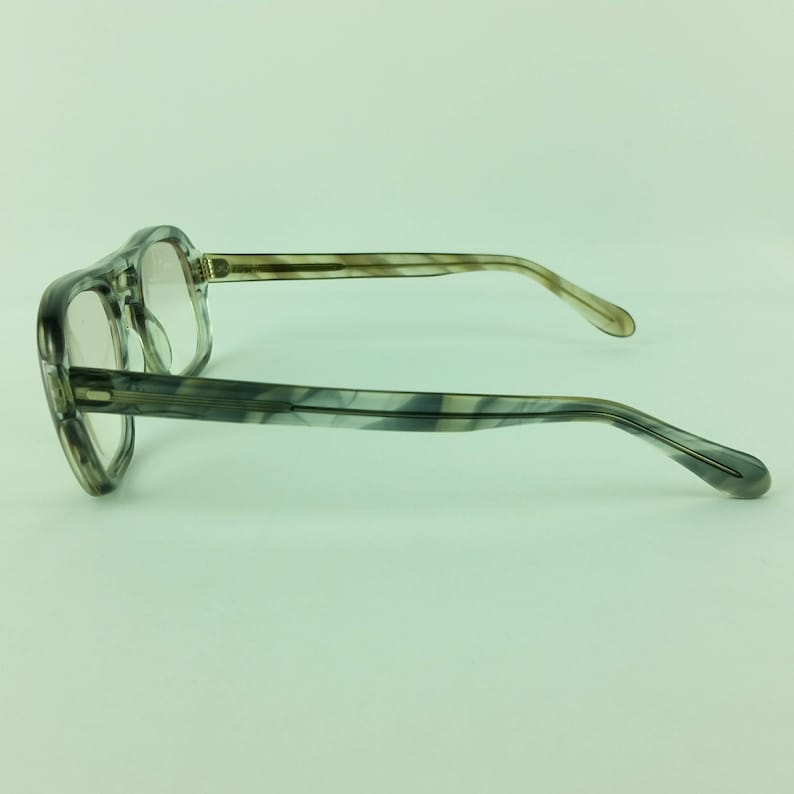 UOC 820 Eyeglasses 52-22 Gray Plastic Vintage Eyeglass Frames 4 5 3/4 Translucent image 4