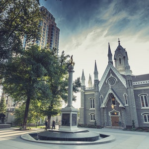 Photograph - Salt Lake City - Utah - Temple Square - Joseph Smith - LDS - Latter-Day Saints - Church