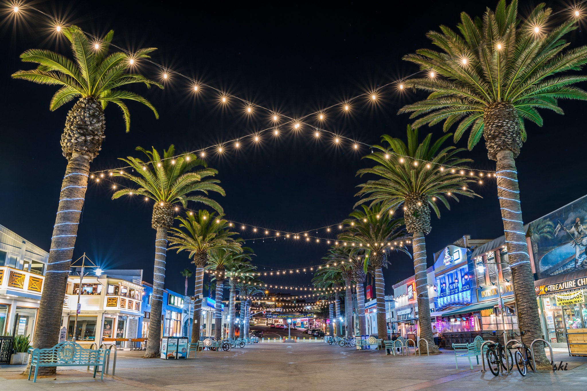 Photograph Hermosa Beach Pier Empty Night Shot Los Angeles