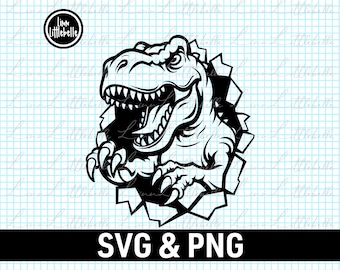 T-Rex Scratch SVG: Dinosaur Clipart, T-Rex Cut File (Digital Download)