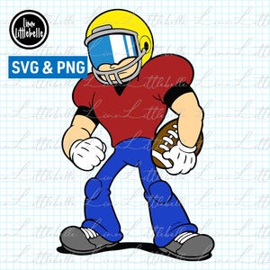 Football player svg file for cricut, Football svg, football team, Football name, Layered svg, Football Season | LTS-1739