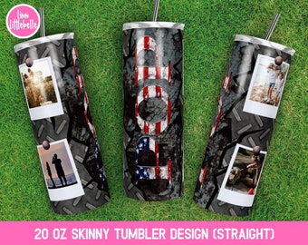 POP, Papa Fotovorlage | 20oz Skinny Tumbler Sublimation Design, Papa Tumbler Png, Tumbler Wrap Design, Vatertag Tumbler Design | LTS-993